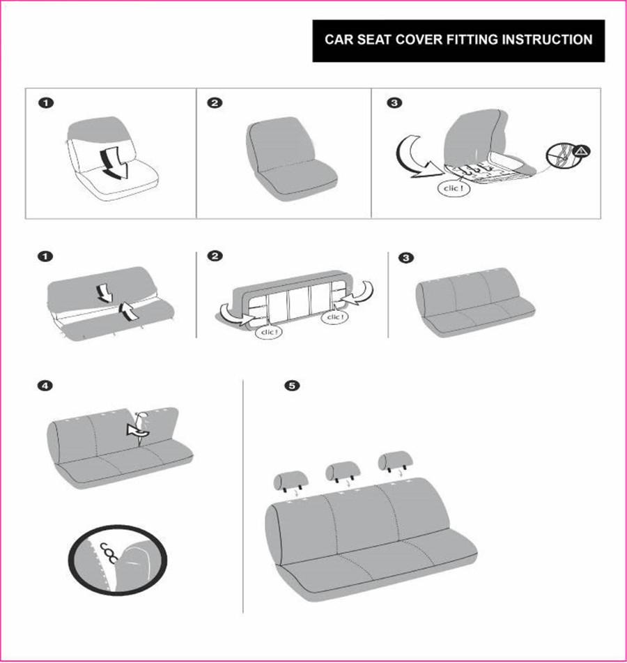 9PCS Car Seat Cover Set Universal Fit Most Car Interior Accessories Black Seat Covers For Most Car, Truck, Suv