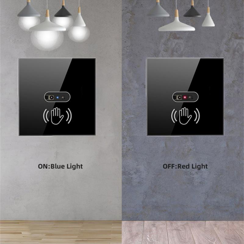 Interrupteur mural intelligent CORUI, panneau en verre, interrupteur inductif infrarouge pour corps humain, interrupteur pour maison intelligente