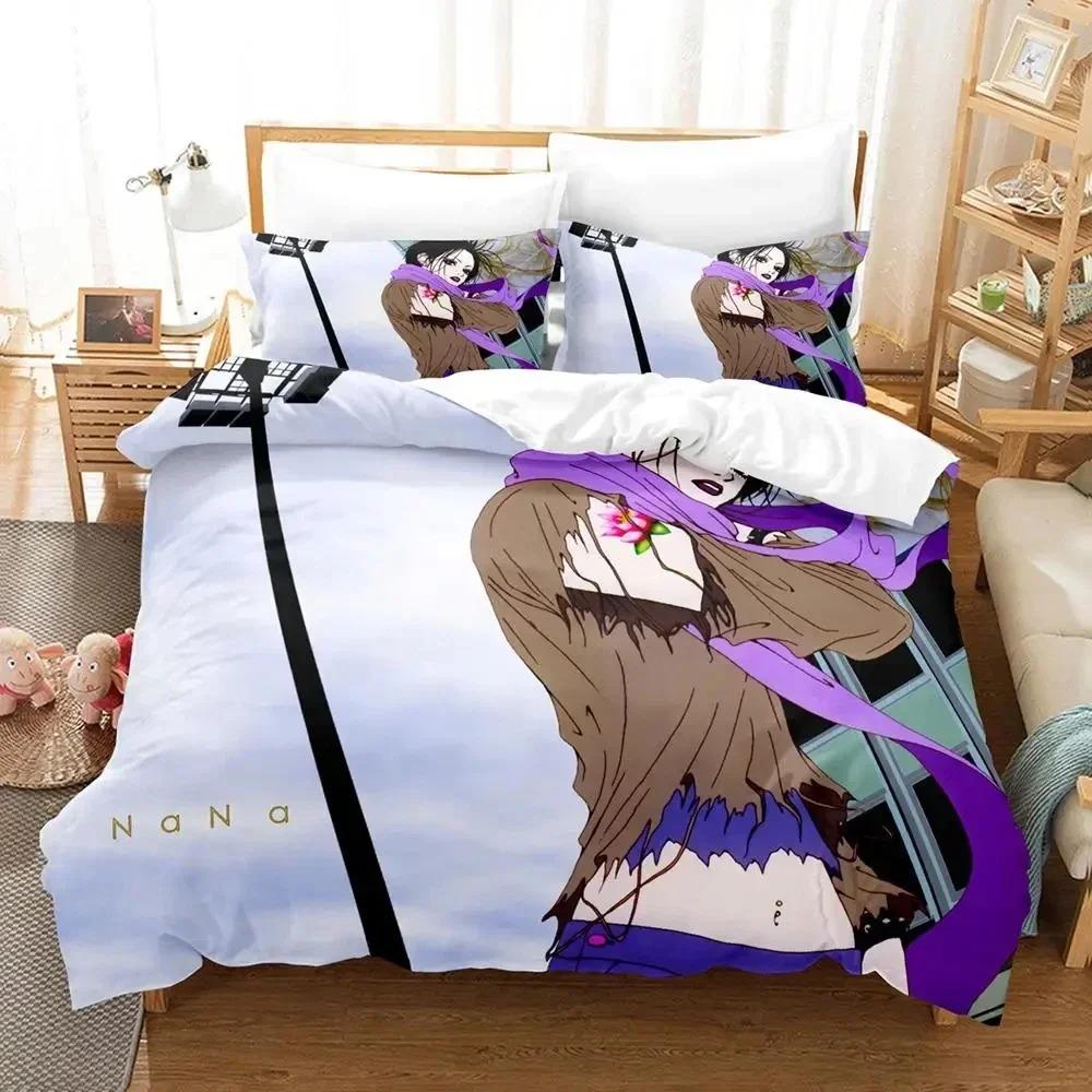 Anime NANA Black Stones Sängkläder Påslakan Sängset Täcke Örngott Täcke king Queen Size Pojkar Vuxen Sängklädesset