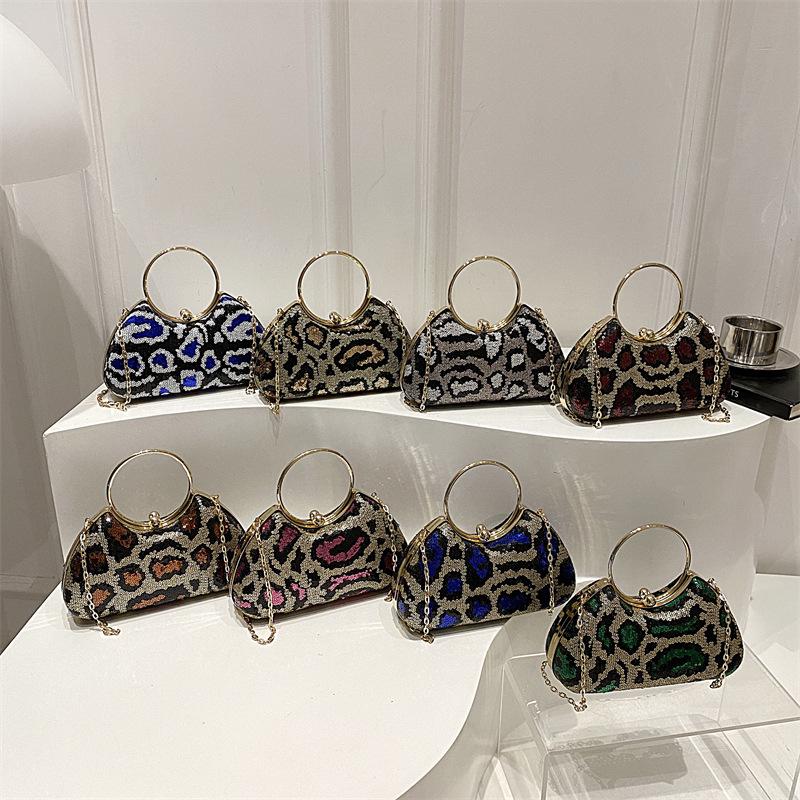New Luxury Women Party Clutch Bag Luxury Bags for Women New Fashion Leopard Print Dinner Bag Chain Designer Women Handbags