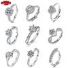 Silver Moissanite Diamond Ring for Girls - 1 Carat Cross Design, Adjustable Matching Couple Rings