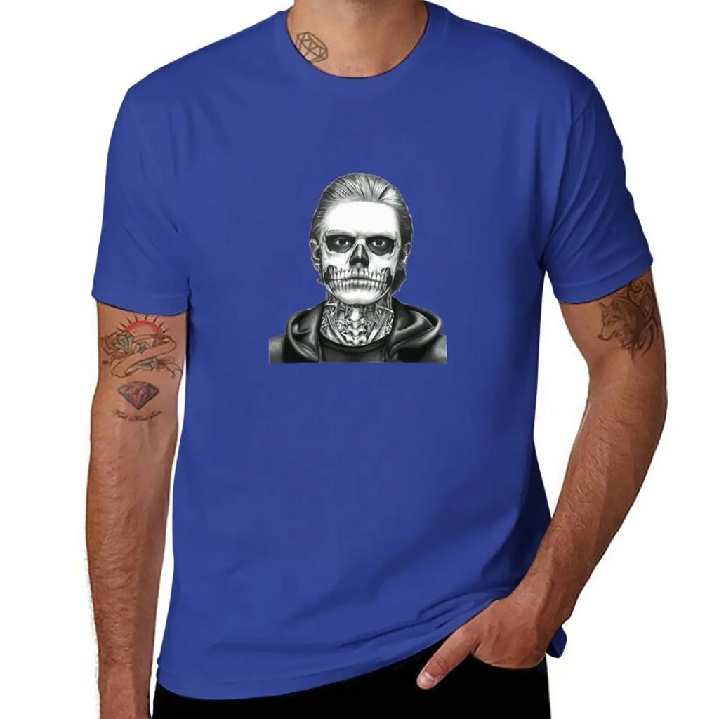 Tate Langdon AHS T-Shirt Boys Animal Print Plain Workout Shirts for Men