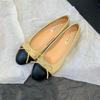 Spring Fall Low Heel Round Head Fashion Women's Loafers Women's Flat Light Toe Loafers. Zapatos Mujer Women Flat Shoes