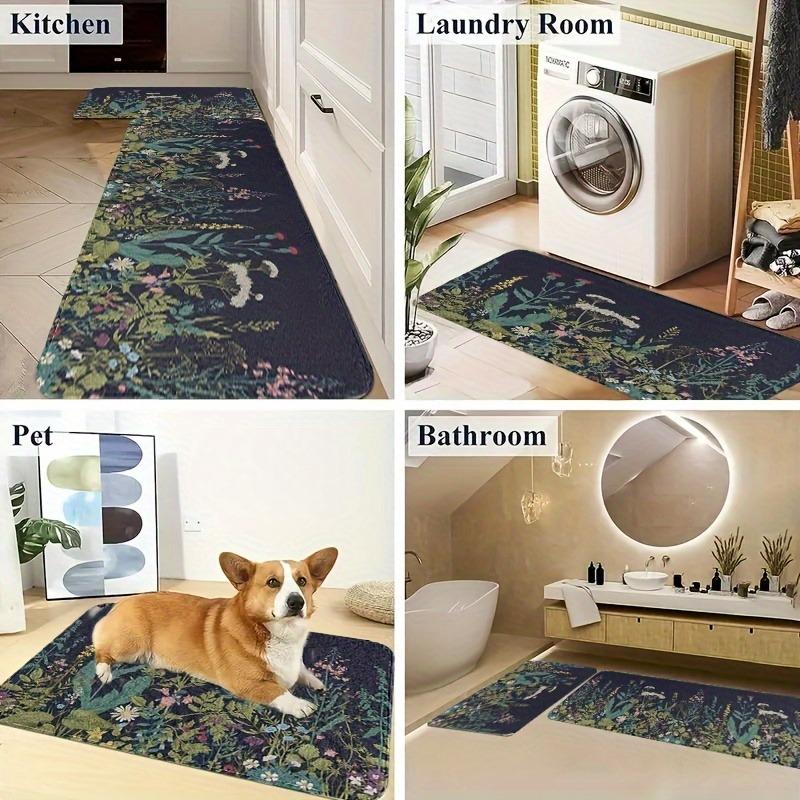 1PC Common Carp Pattern Kitchen Rug Non-Slip Door Mat Pop Design Bathroom Rug Bath Mat Carpet for Home Sink Laundry Decor