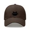 [Cute Cat Baseball Cap] Polyester Adjustable Breathable Casual Outdoor Sports Hat For Pet Lovers Gift, Unisex Snapback Cap