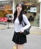 Road Road Preppy Pleated Tennis Miniskirt (Black)