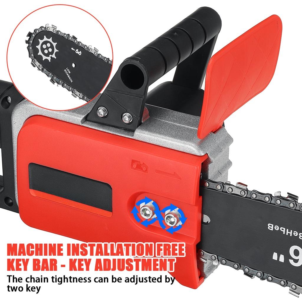 16 Inches Electric Chainsaw Cordless 2 Battery HighPowerful Motor Garden Woodworking Cutting Tool For Battery 588VF 3000W
