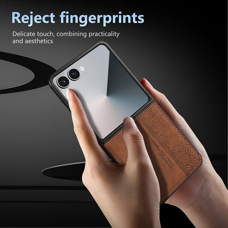 For Samsung Galaxy Z Flip 7 Case Soft PU Leather Skin Protective Back Cover Phone Case For Samsung Z Flip 7 FE 6 5 4 3 Shell