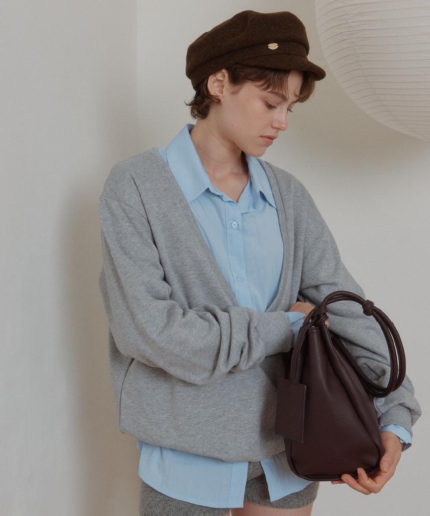 ANOETIC Anc Deep V-Neck Sweat-Shirt_Grey
