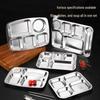 304 Stainless Steel Cafeteria Divided Tray