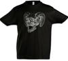 Gehörnter Schädel Kinder Jungen T-Shirt Satan Satanismus Tattoo Gehörnter Schädel-