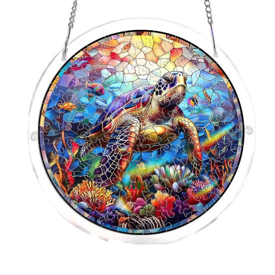 Akrylový Skladačkový Suncatcher 83 ks DIY Skladačky Remeselná Súprava pre Dospelých Farebná Okenná Závesná Ozdoba pre Ženy Mužov Domov Záhrada Dekor