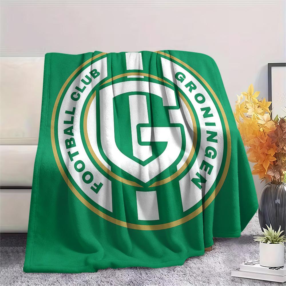 FC Groningen Print FlAannel Blanket, High Quality Comfortable for All Seasons, Home Decor, Warmth and Comfort