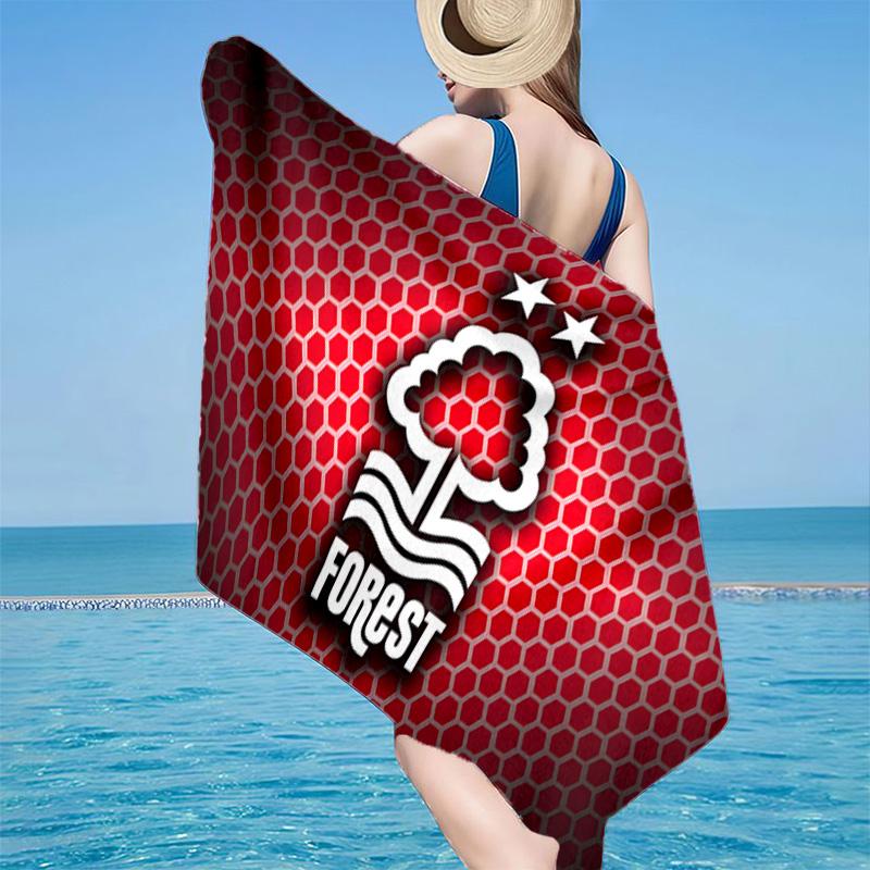 1 Stück Forest Club Emblem Strandtuch - Weiche, Saugfähige Mikrofaser, Leicht, Ideal für den Strand, Partys, Reisen, Camping-Fan-Geschenke