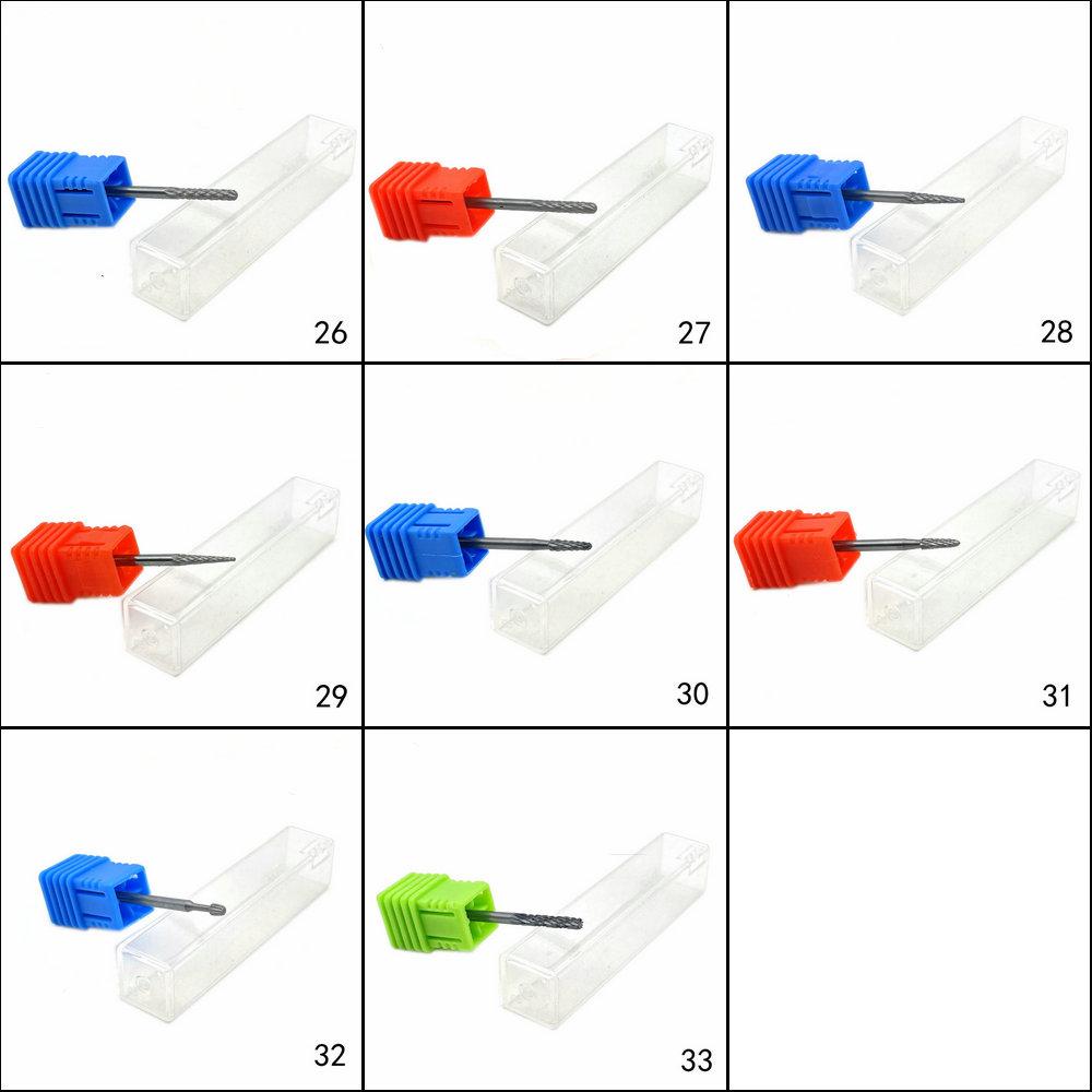 33 Stijl Keuze Wolfraamcarbide Nail Boren Machine Nail Cutter Nagelvijl Manicure Carbide Nail Boor Nail Accessoire