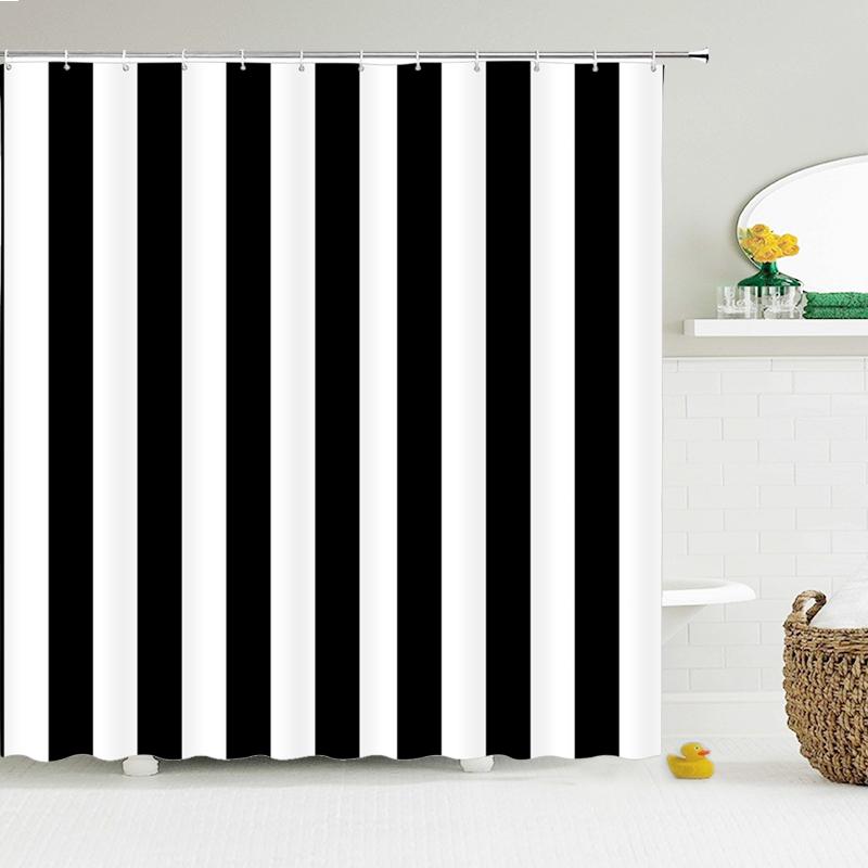 Geometric Pattern Bath Curtain Waterproof Shower Curtains Modern Simplicity 3D Printed Bathroom Curtain Bath Screen Home Decor