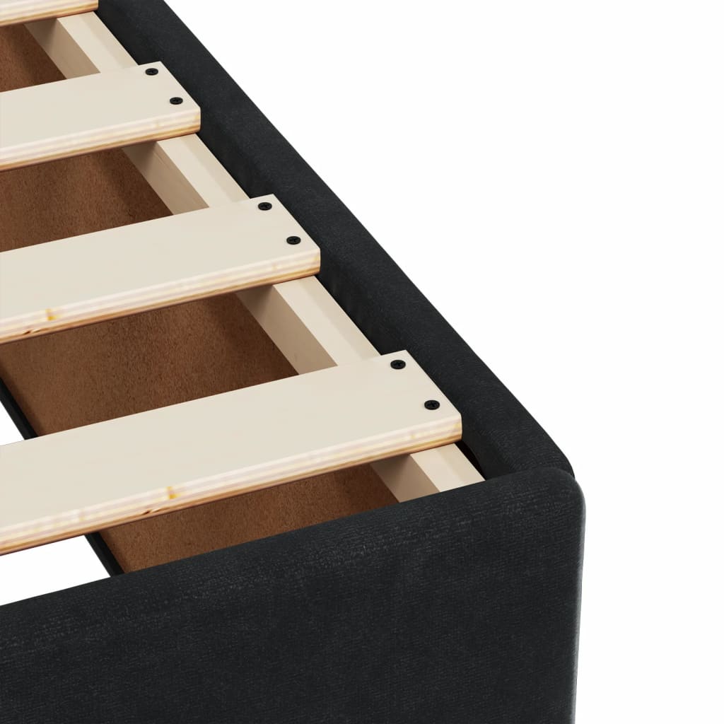 Bed Frame without Mattress Black 100 x 200 cm Velvet