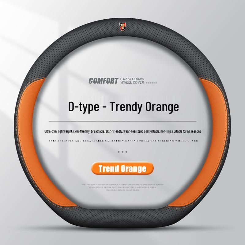 Ultra-Thin Genuine Leather Steering Wheel Cover for Roewe i5/i6/D6/D7/RX5/iMAX/Ei5/E6