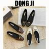 Xiaoxiangfeng Flat-headed Single Shoes Women's 2025 New Spring Gentle Soft-soled Retro One-pedal Flat-soled Commuter Work Shoes