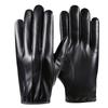 Warme Handschuhe Plus Samt Verdickt Outdoor Radfahren Wasserdicht Winddicht Radfahren Herren PU-Leder Herbst und Winter Touchscreen-Handschuhe