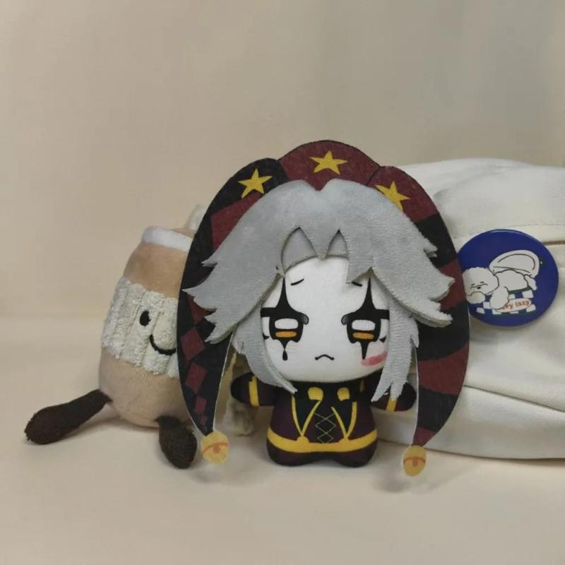 The Freak Circus 10cm New Plush Pierrothe Harlequin Freaks Pierrot Plush Dolls Toys Anime Game Peripherals Plushie Pendant Gifts