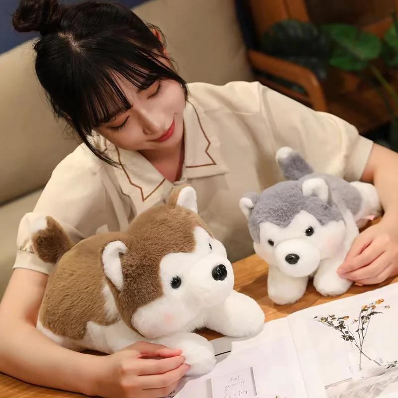 304050Cm Cute Dog Puppy Husky Pillow Plush Toy Cute Animal Stuffed Doll Home Decoration Baby Birthday Gift