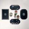SOSOMOSO Mother-of-Pearl Pattern Leather Table Mat 4P Gift Set.