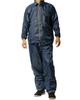 Men's Rain Suit (Water Resistance: 10,000mmH2O), Adjustable Hem, Adjustable Hood, Waterproof Tape, Mesh Lining, EL Navy, AS5100