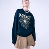 [Mardi Mercredi] Sweatshirt Flowermardi_navy Cream
