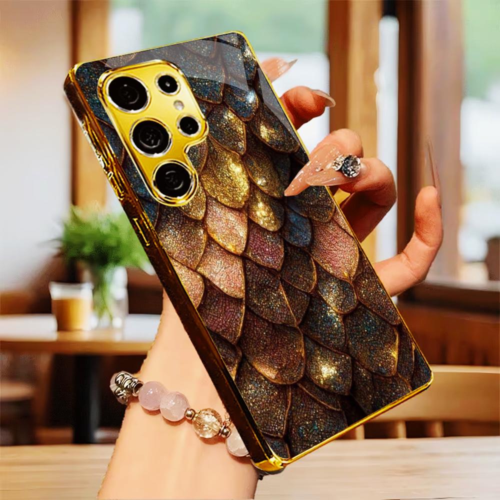 Nouveau modèle Bestseller Coque de téléphone luxueuse Coque de téléphone en verre galvanisé pour Samsung Galaxy S26 S25 S24 S23 S22 S21 FE, Ultra, Plus