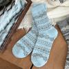 Birkenstock Stack Socks Mid-Leg Snowflake Winter Warm Wool Socks Thickened With Vintage Kids