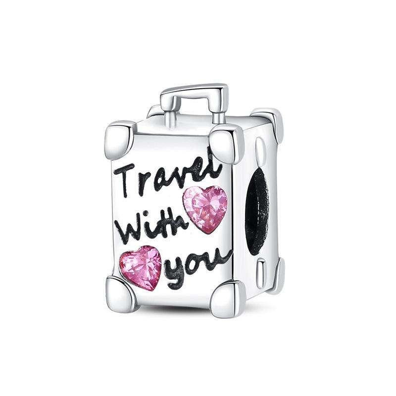 Glamour Jewelry Suitcase Camera Beaded Silver Plated Diy Accessories For Bracelets Necklace Women