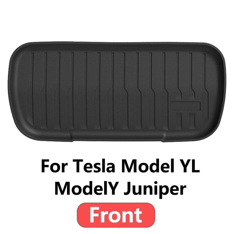 Protective Cover TPE Trunk Anti-slip Pad Car Front Rear Trunk Mats for Tesla Model YL/Y Juniper Model 3 Highland Car Accessories