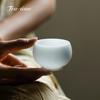 White Ice Fat Jade Porcelain Tea Cup Ceramic Teacup Aesthetic Bowl Puera Cups Gongfu Tea Supplies Teacups Unusual Beautiful Pair