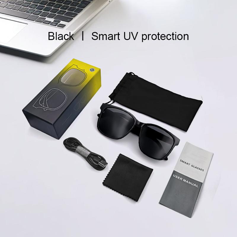 BT 5.3 Smart Glasses 2 In 1 Earphone Bilateral Stereo Sound Effects Intelligent Touch Control Sunglasses Voice Assistant