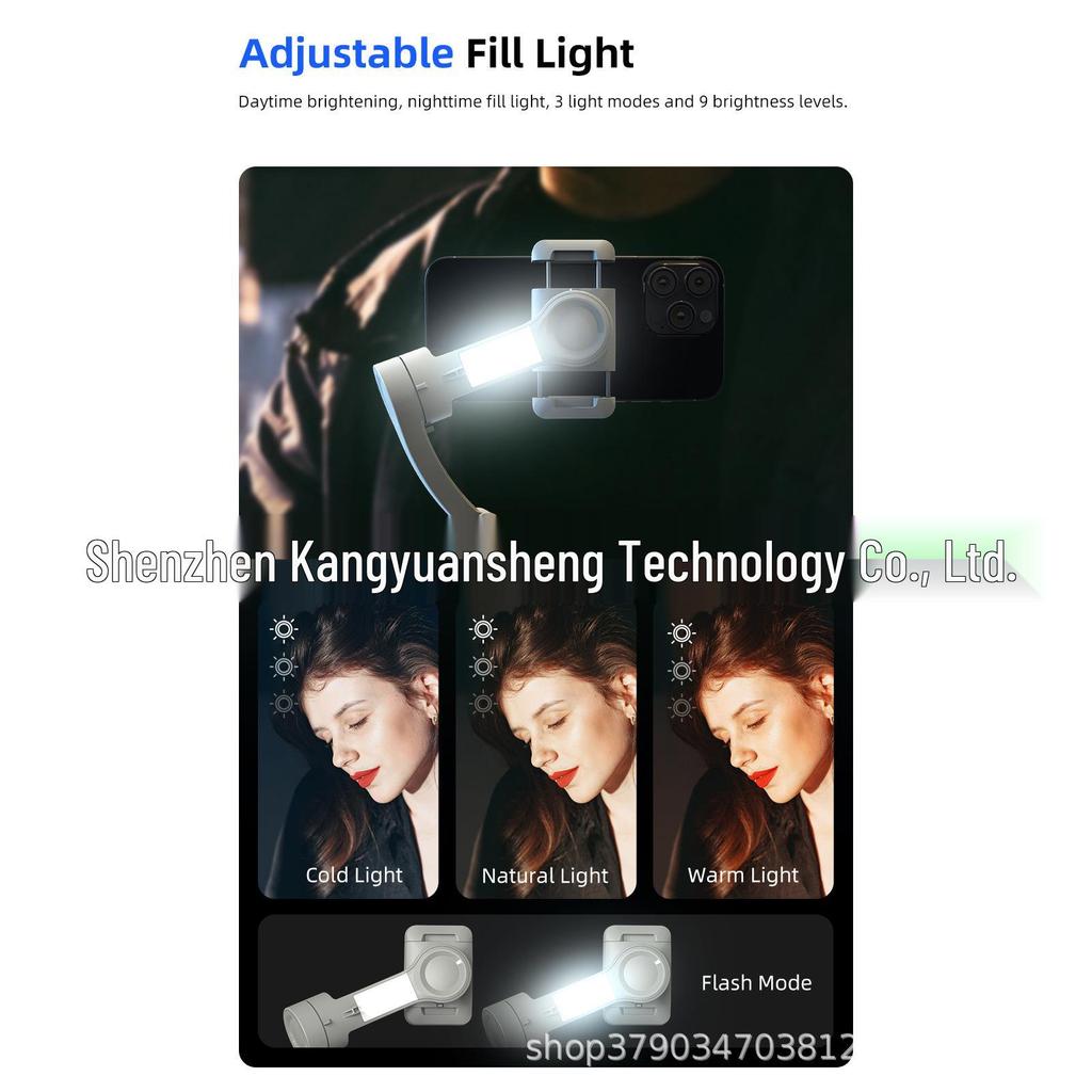 M01 Handheld Three-Axis Stabilizer Gimbal with Face Tracking and Anti-Shake for Phone Video Shooting and Live Streaming