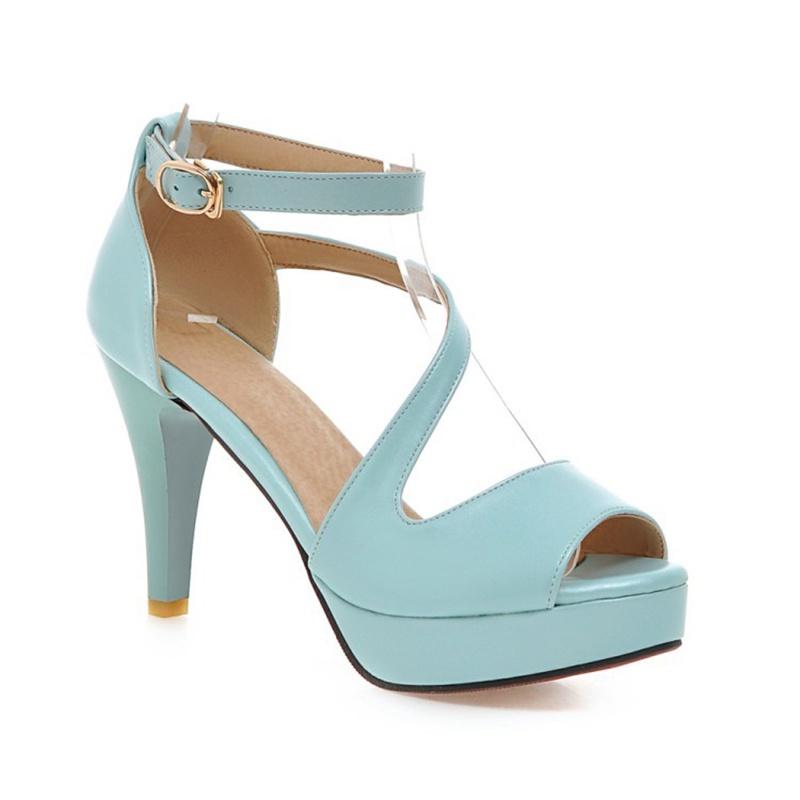 Premium Quality Women Summer Gladiator Sandals High Heels With Breathable Artificial Pu