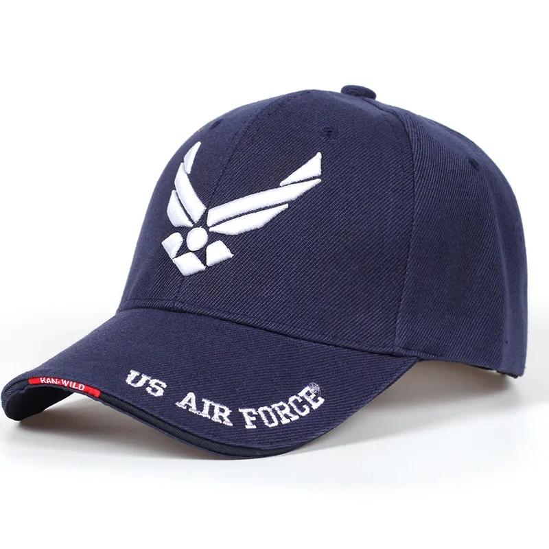 US Air Force V-Mark Stickerei Baseball Caps Frühling und Herbst Outdoor Verstellbare Freizeitmützen Sonnenschutzhut