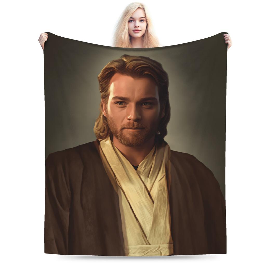 Soft Warm Blankets Children Ewan McGregor Jesus Art Print Throw Blanket Flannel Bedspread For Couch Chair Sofa Bed Sofa Bed