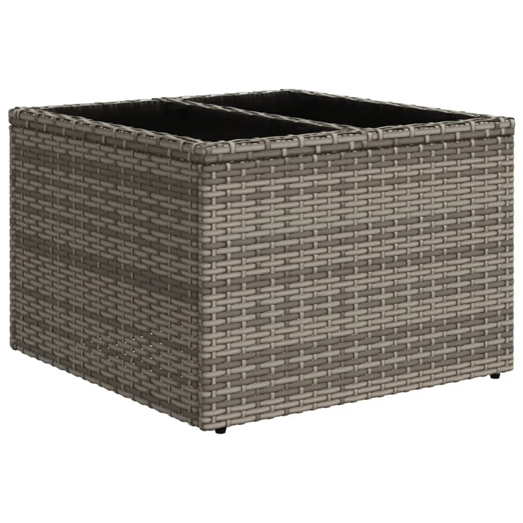 Vidaxl 8-Cz. Garden Furniture Set With Cushions, Grey, Poly Rattan