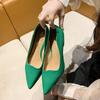 Fashion New Style Elegant Women's High Heels 2024 Spring Summer Fashion Simple Pointed Slender Heel Women Color Candy Color Single Shoes