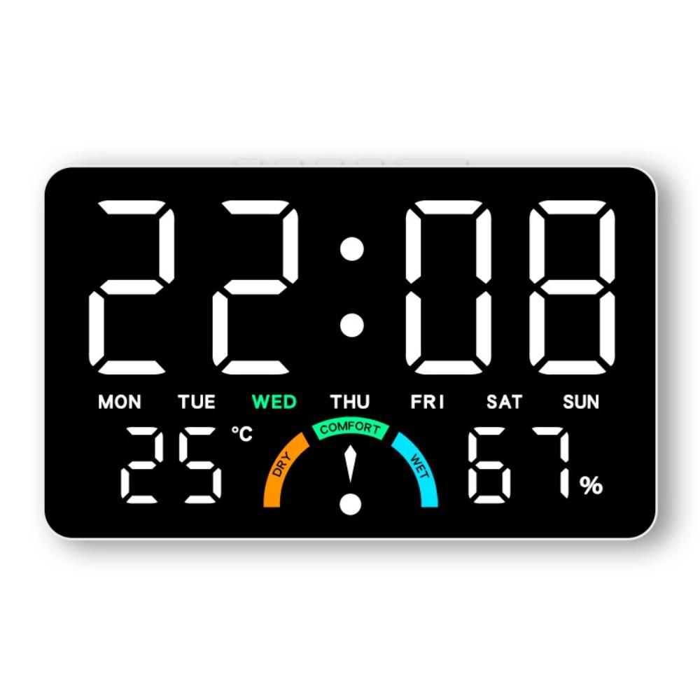 New Wall-mounted Electronic Wall Clock Multi-functional Date Digital LED Clocks Home DST Display Table Clock for Bedroom