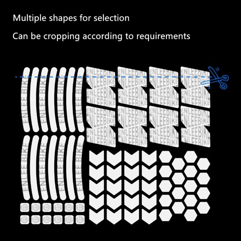 72 Stuks Fiets Reflecterende Stickers Reflecterende Decals Zelfklevend Waterdicht Reflecterend Tape Nachtveiligheid Sticker Reflector