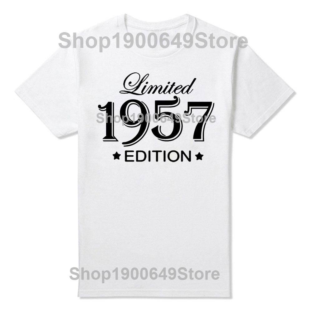 New Men Summer Style Limited Edition 1957 T Shirt Oversize Printed Casual Tee Shirt Casual Short Sleeve Vintage Couples TShirt