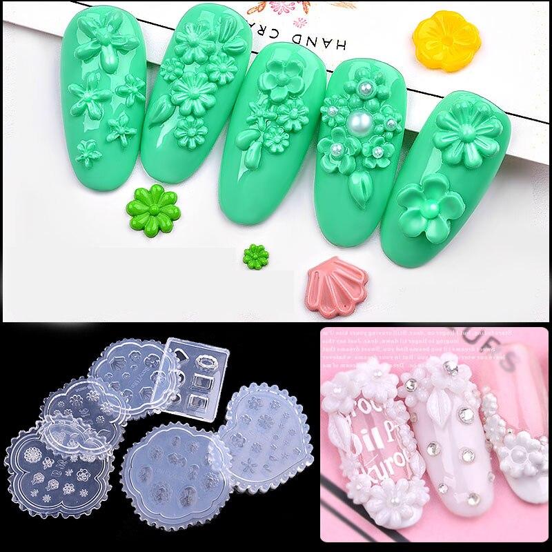 3D Nail Art Carving Silicone Mold Nail Stamping Stamper DIY Manicure Tool