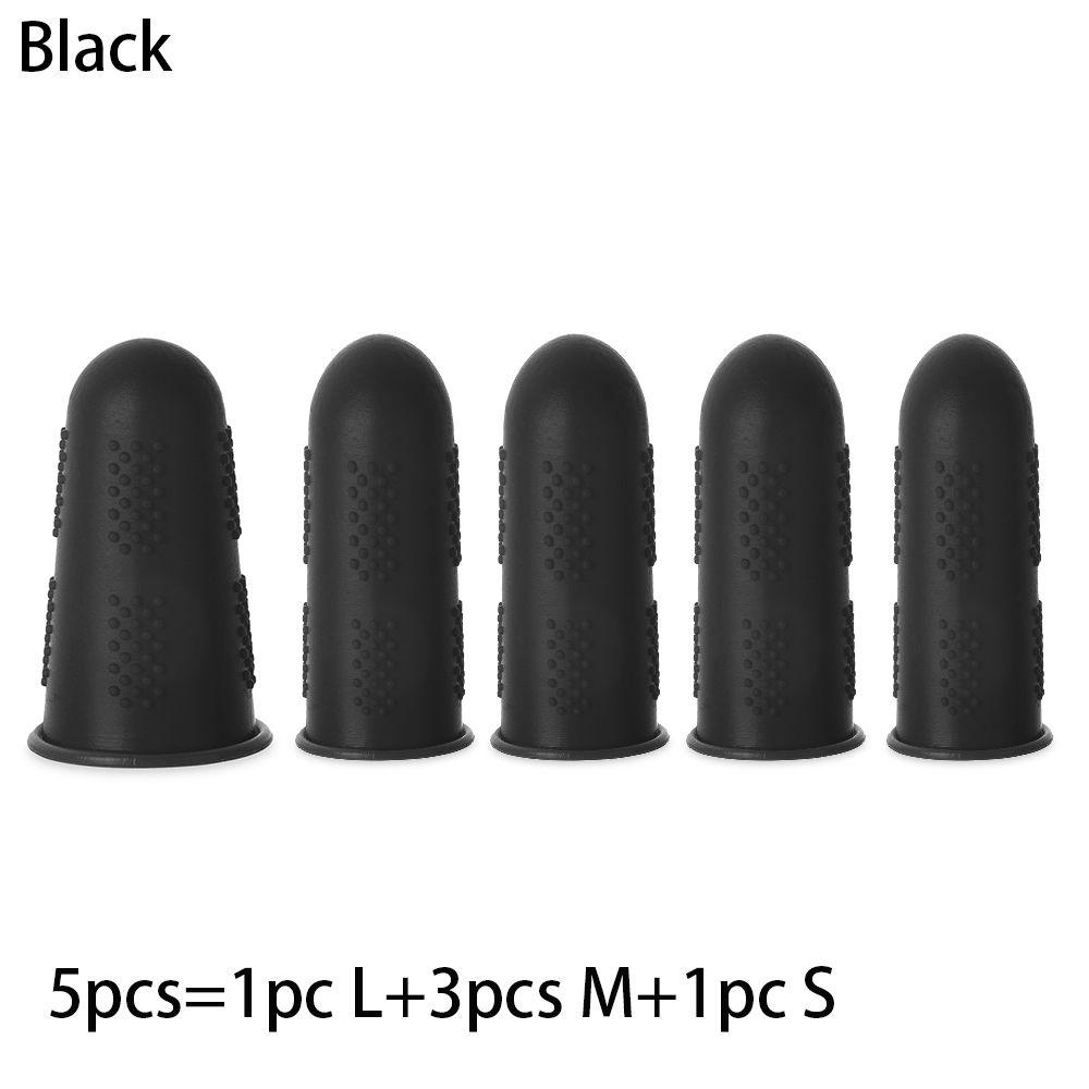 5pcs Craft Thimble Heat Insulation Guard Caps Silicone Finger Cover Non-slip Finger protector
