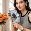 Halloween Witch Pattern Long Wallet Fashion Portable Card Holder Purse