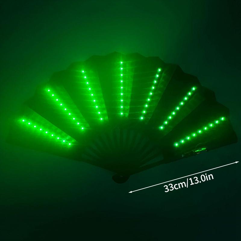 Led Bruiloft Handwaaier Opvouwbare Waaijer Voor Vrouwen Lichtgevende Danswaaier Rave Feestwaaier Lichtgevend in het Donker Waaijer Met Licht Abanicos Para Boda