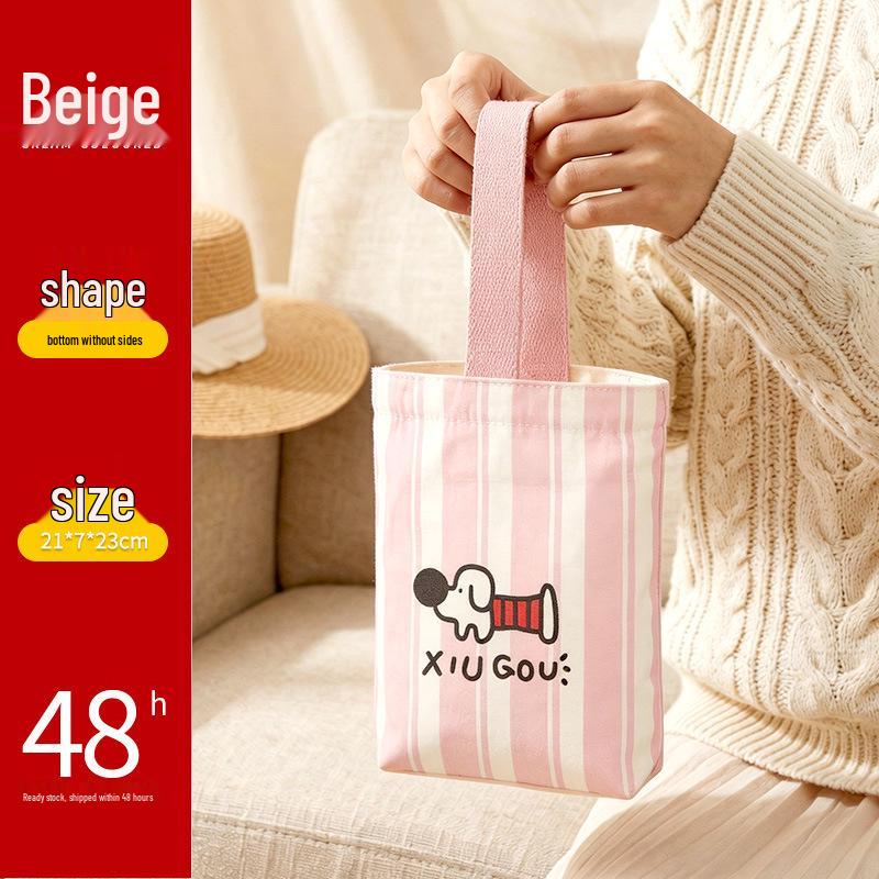 Black Canvas Tote Bag with Logo Print - Eco-friendly for Students