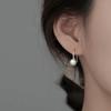 S925 Sterling Silver Pearl Hook Earrings Women's Simple Gentle Elegance Sweet Small Fresh Temperament Earrings